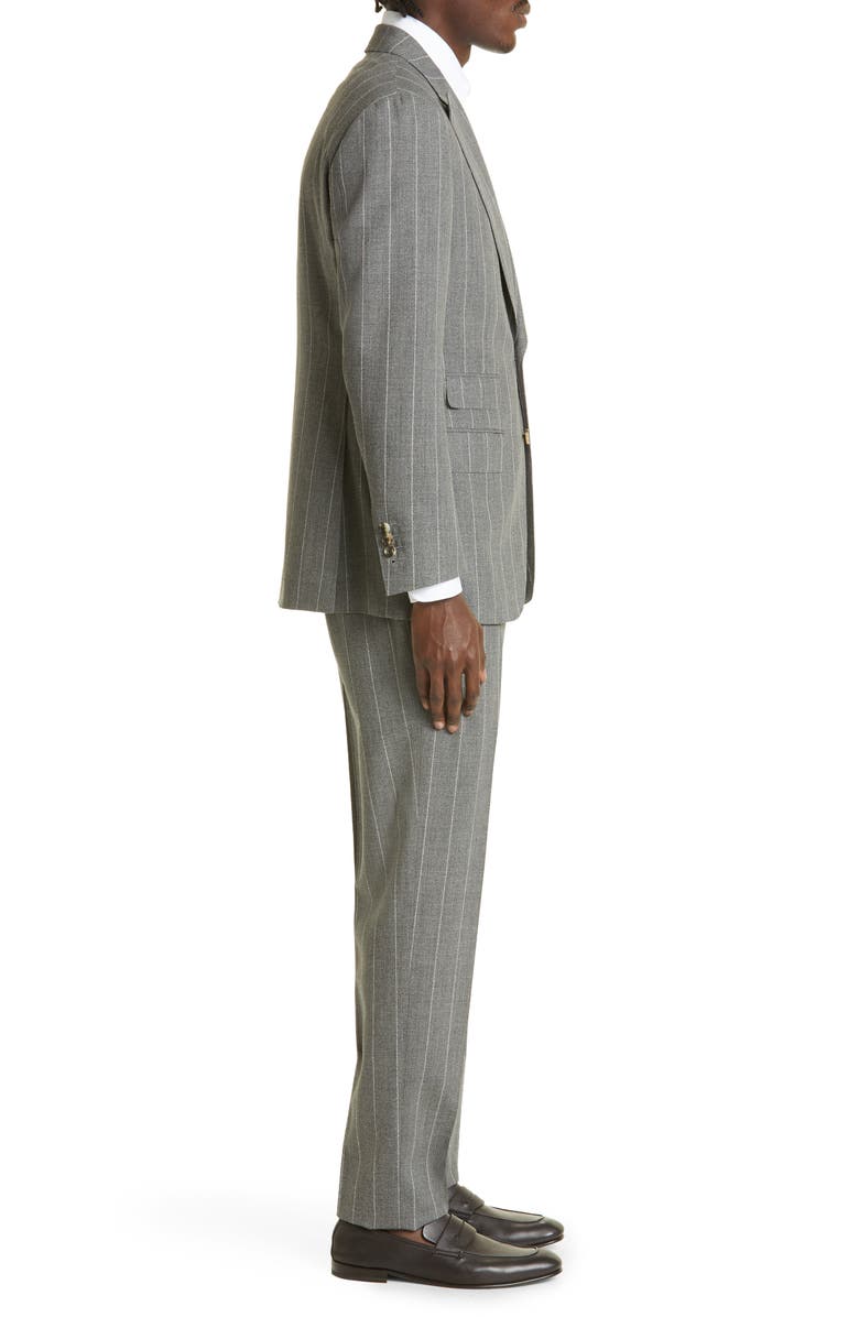 Thom Sweeney Pinstripe Virgin Wool Suit, Alternate, color, 