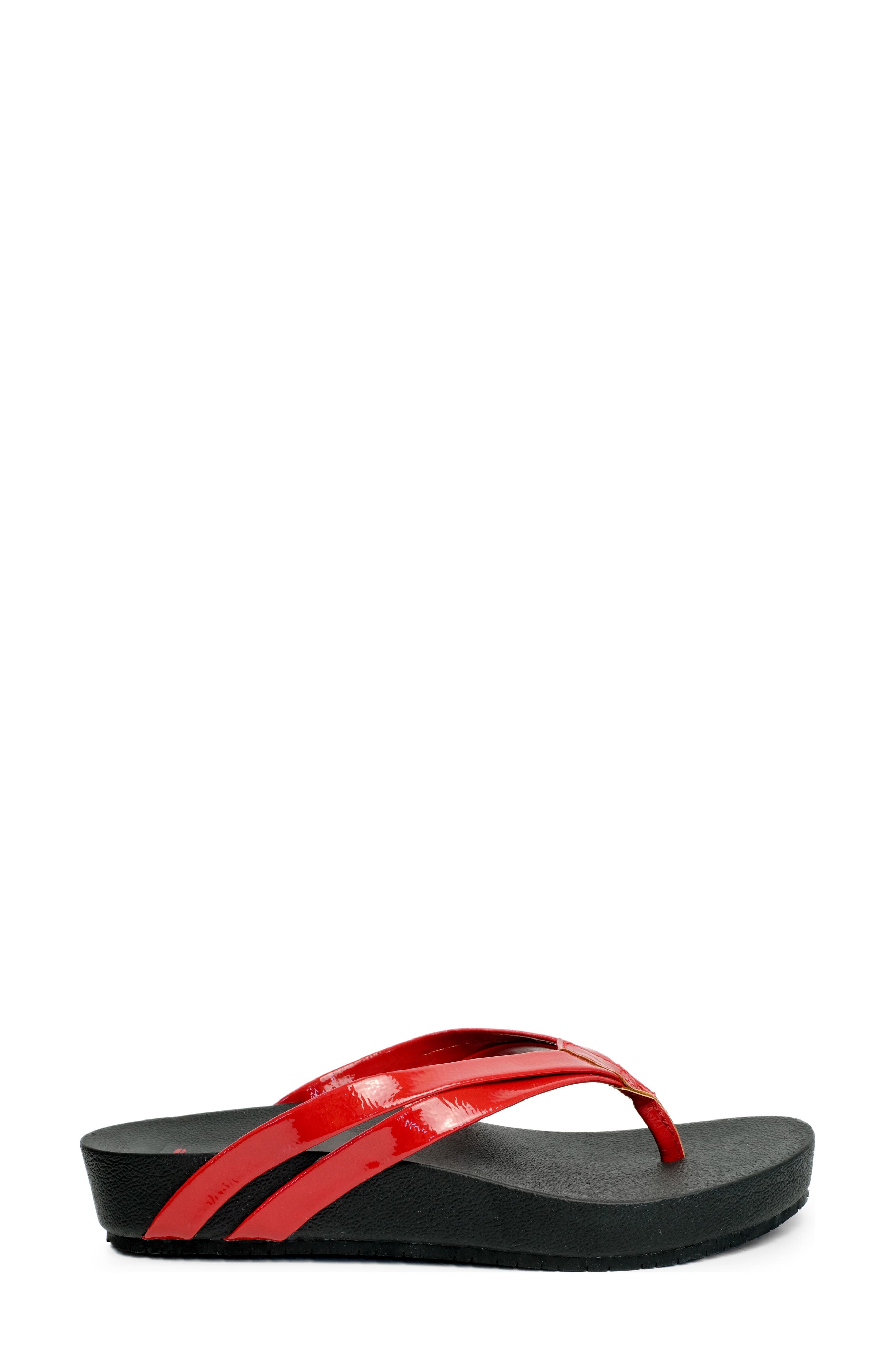 Sandy Seas Flip Flop, Alternate, color, RED