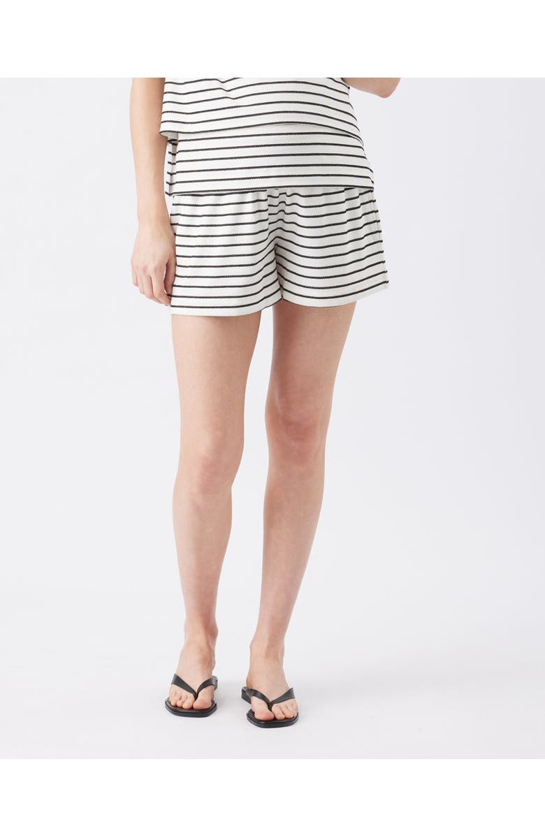 Ripe Maternity Jada Stripe Short, Alternate, color, White / Black