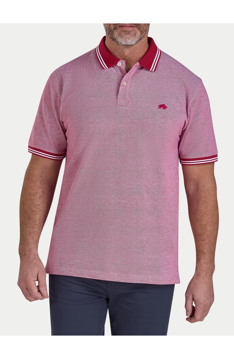 Raging Bull Tipped Pique Polo Shirt, Alternate, color, Berry