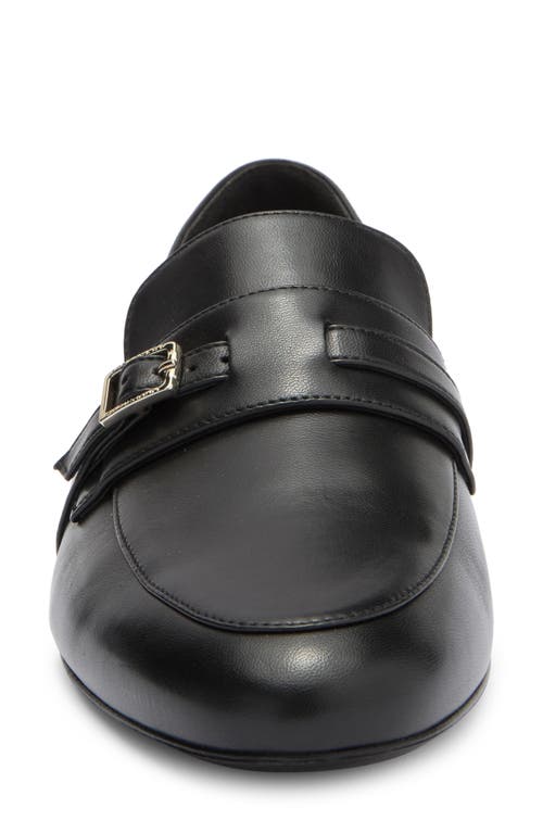 Longchamp Buckle Strap Loafer In Black