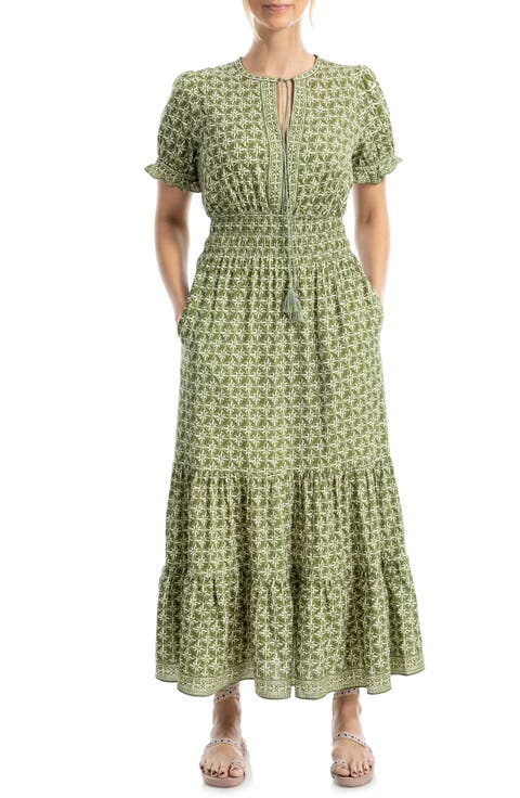Short Sleeve Tiered Maxi Dress