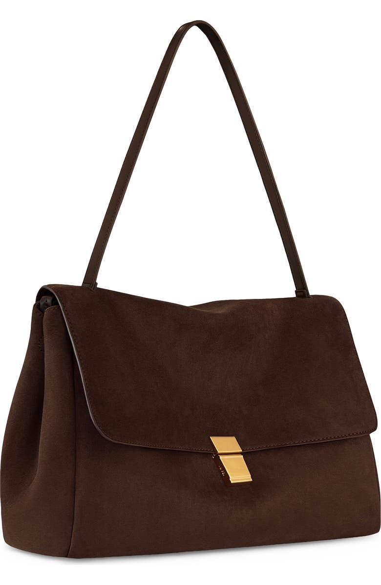 JW PEI Hilary Faux Suede Shoulder Bag, Alternate, color, Dark Brown