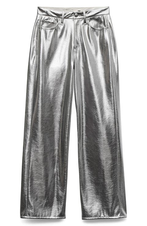 Women's Metallic Leather & Faux Leather Pants & Leggings