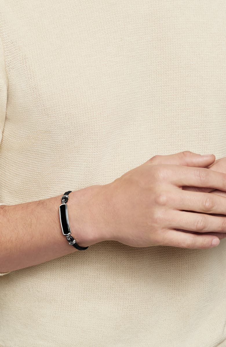 David Yurman Bar Station Leather Bracelet, Alternate, color,