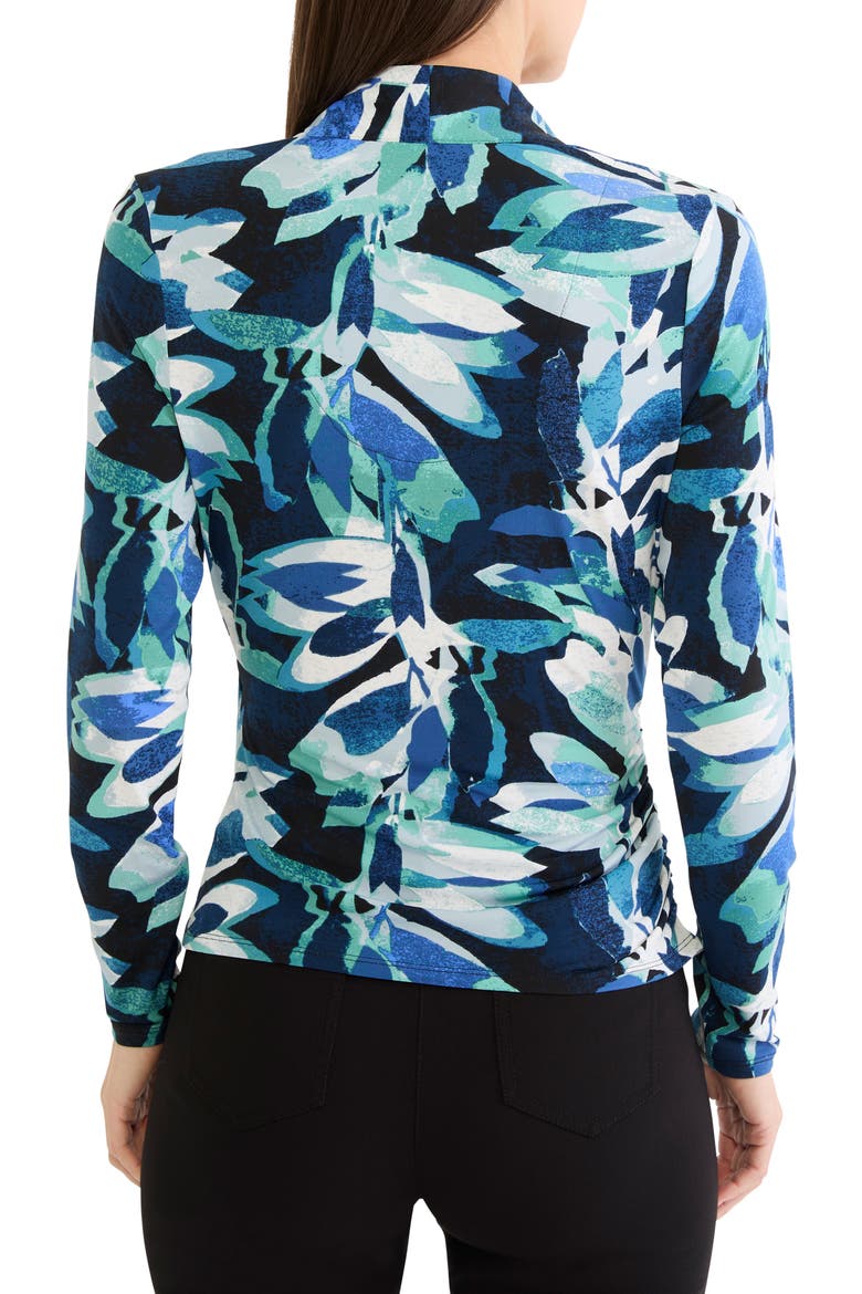 Giverny Knit Faux Wrap Top, Alternate, color, GREEN MULTI