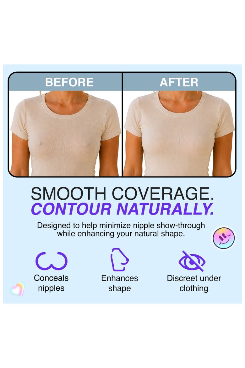 Allstick Triangle Adhesive Reusable Silicone Breast Petals Nipple Covers, Alternate, color, Almond