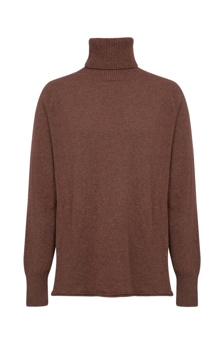 Celtic & Co. Geelong Wool Slouch Turtleneck Sweater, Alternate, color, Ember