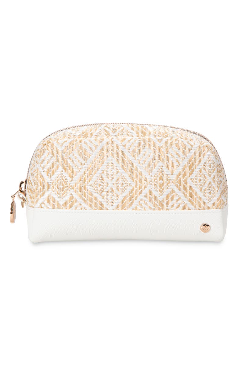 Stephanie Johnson Mini Paros Coconut Mini Mae Cosmetics Pouch, Alternate, color, White