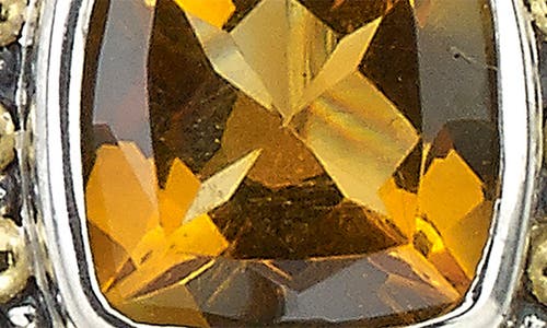 Samuel B. Sterling Silver & 18k Gold Semiprecious Stone Cushion Stud Earrings In Yellow