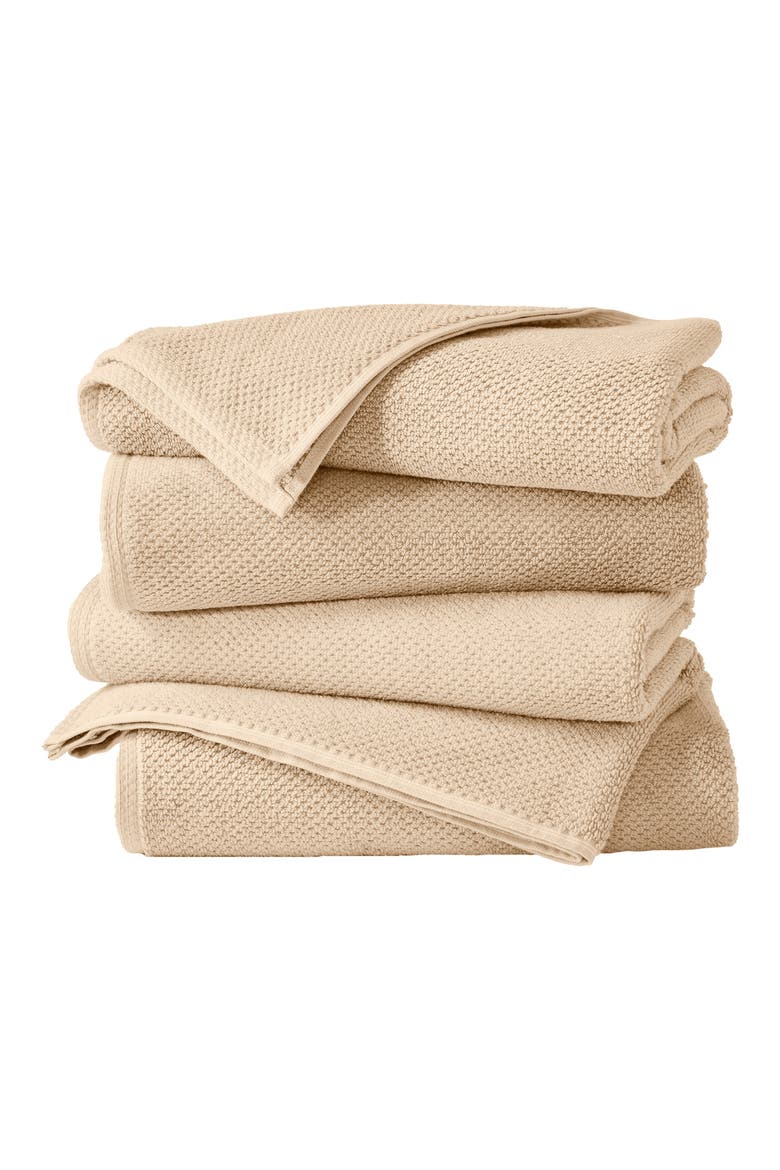 Cotton 4-Pack Textured Bath Towels, Main, color, TAUPE