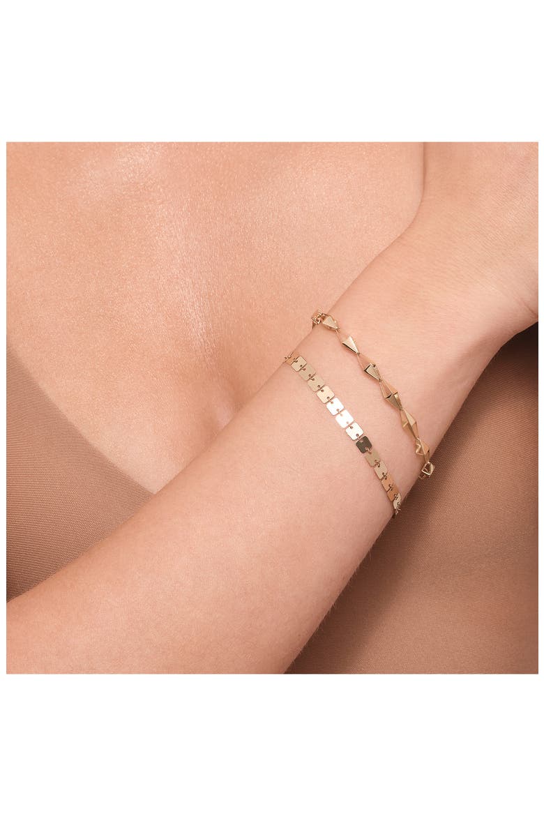 14K Gold Laser 3D Kite Chain Bracelet, Alternate, color, GOLD