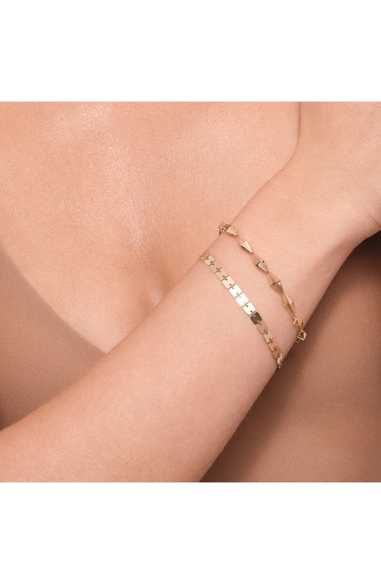 LANA 14K Gold Laser 3D Kite Chain Bracelet, Alternate, color, Gold