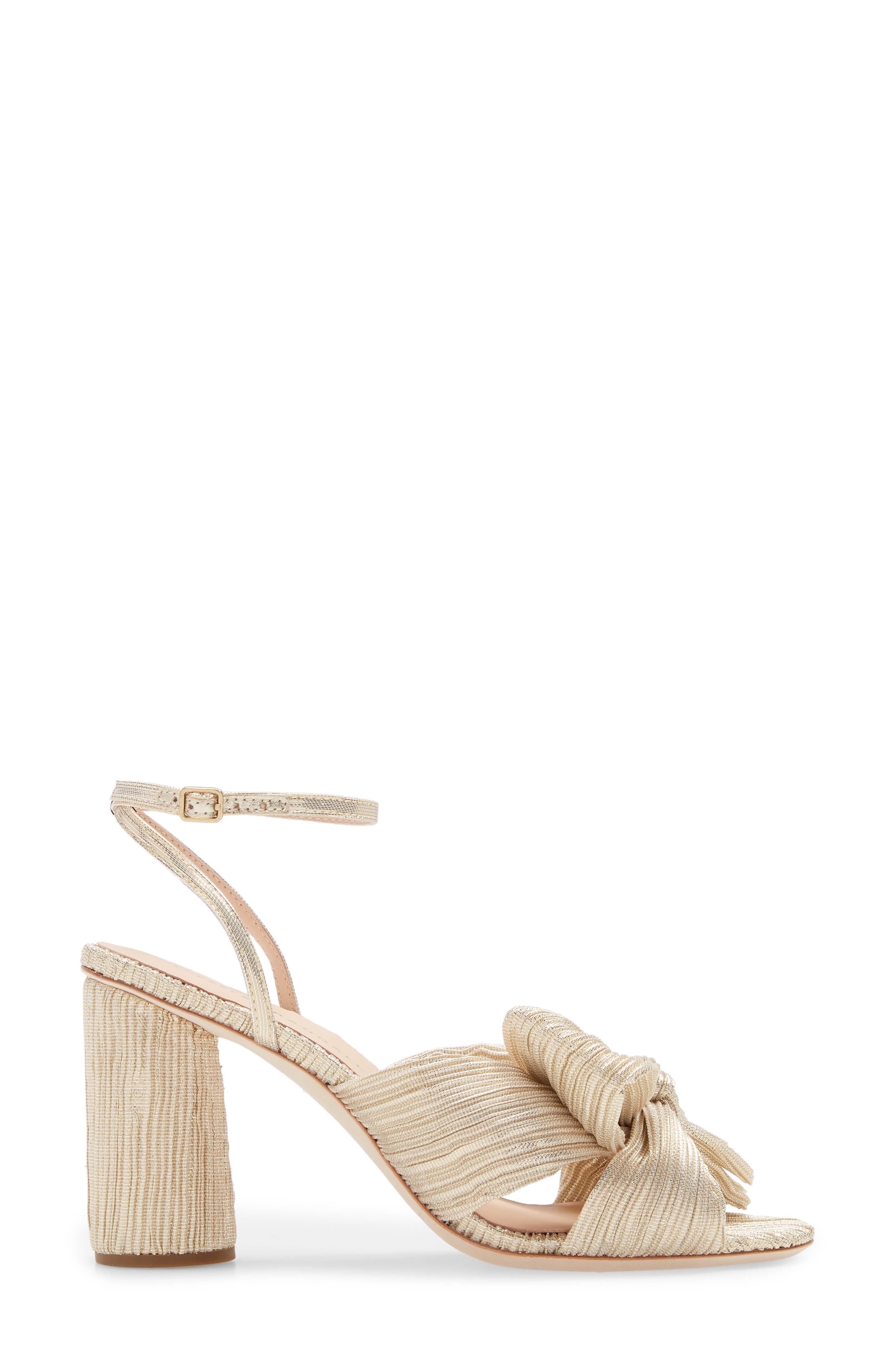 Camellia Knotted Sandal, Alternate, color, PLATINUM