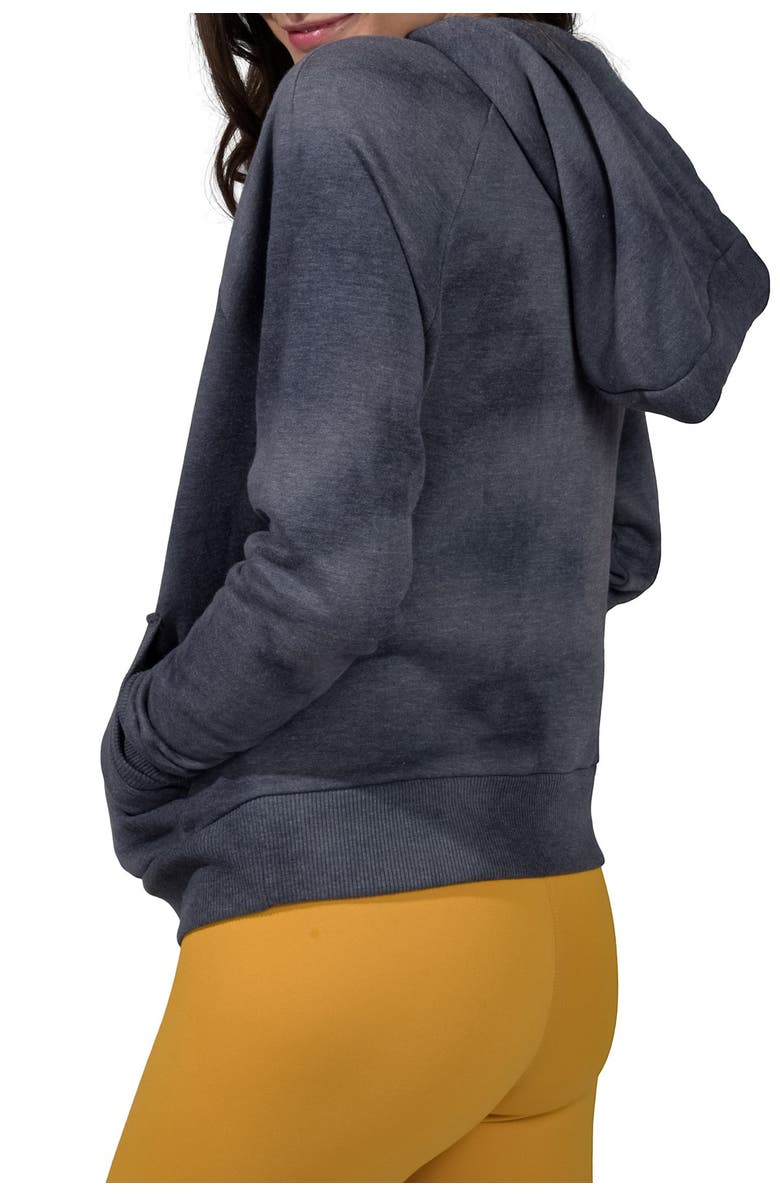 90 DEGREE BY REFLEX Brushed Knit Tie Dye Cross Neck Oversized Hoodie, Alternate, color, 