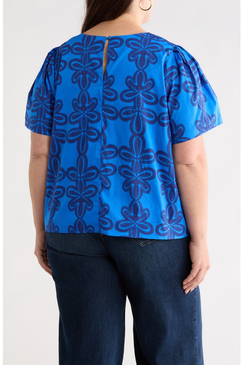 Romery Tilma Abstract Print Cotton Top, Alternate, color, BLUE-NAVY-MULTI