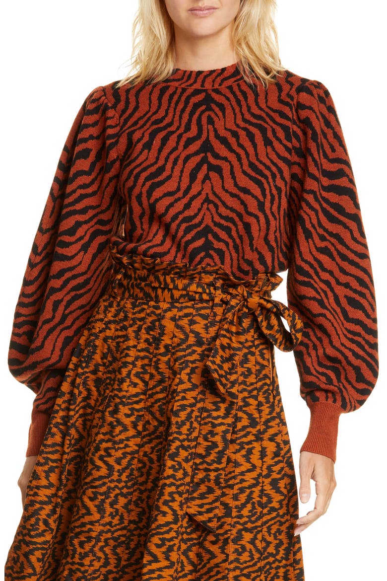 Massey Merino Wool Sweater, Main, color, RUST