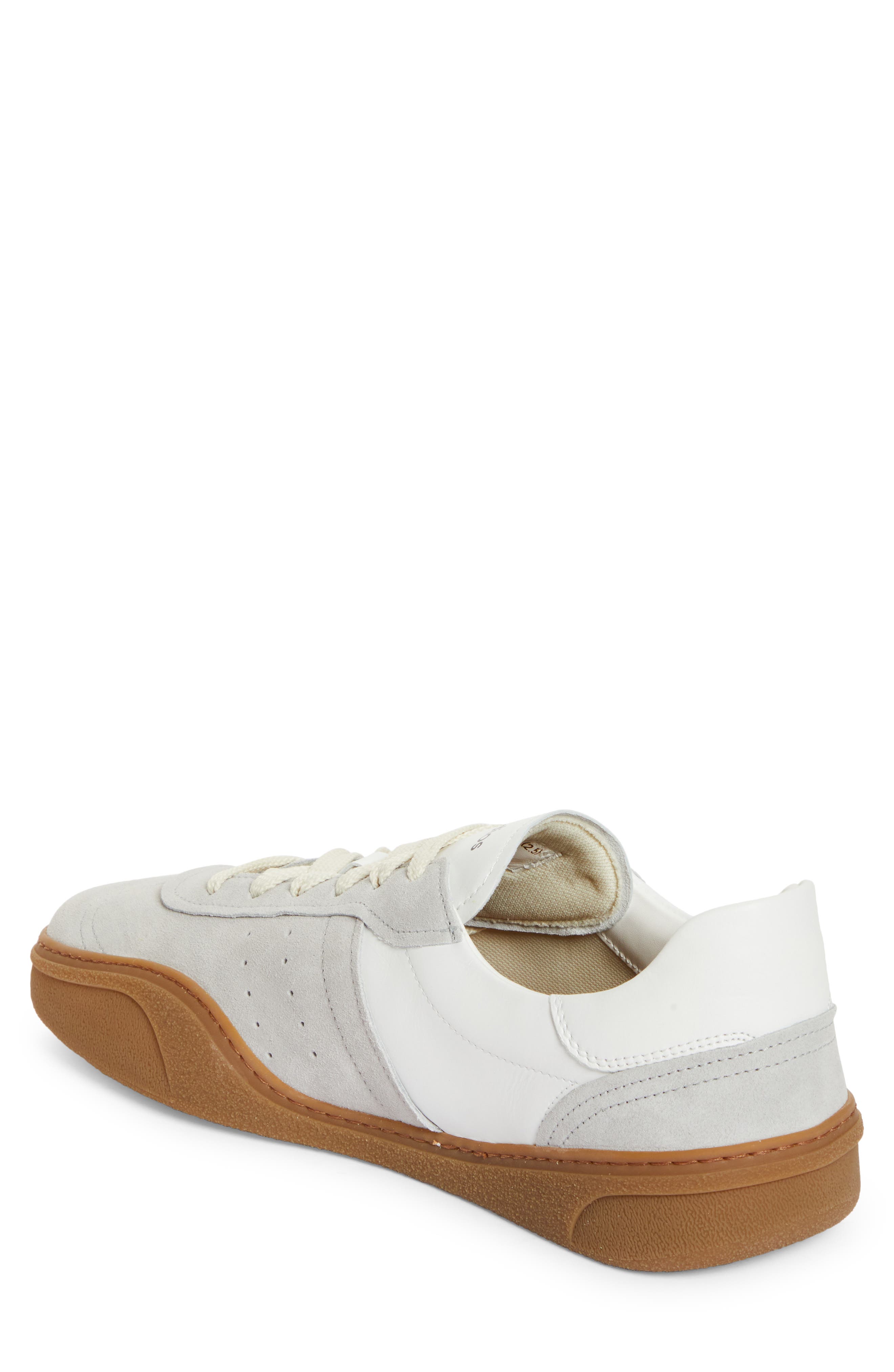 Acne Studios Low Top Sneaker, Alternate, color, White/Brown
