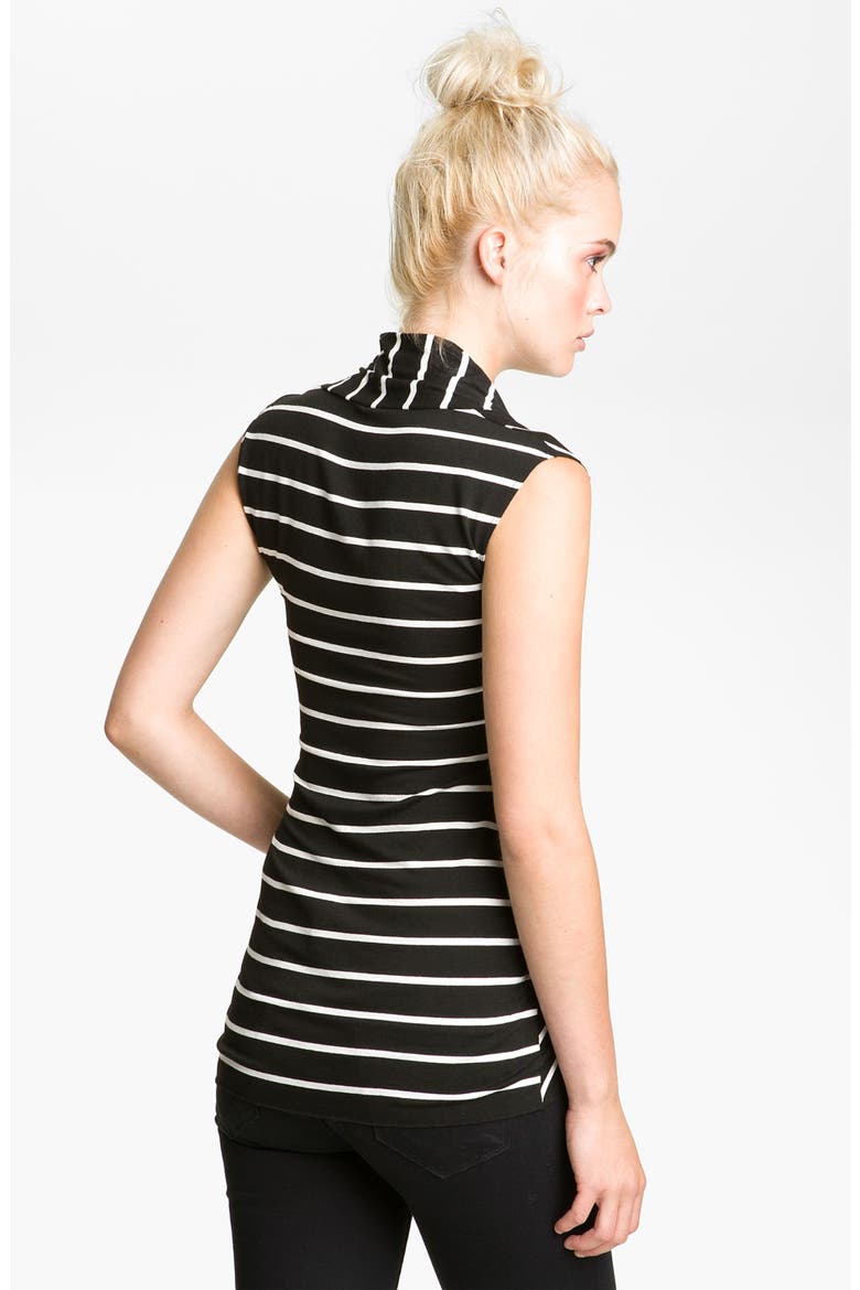 'Viva' Stripe Top, Alternate, color, BLACK/ CREME