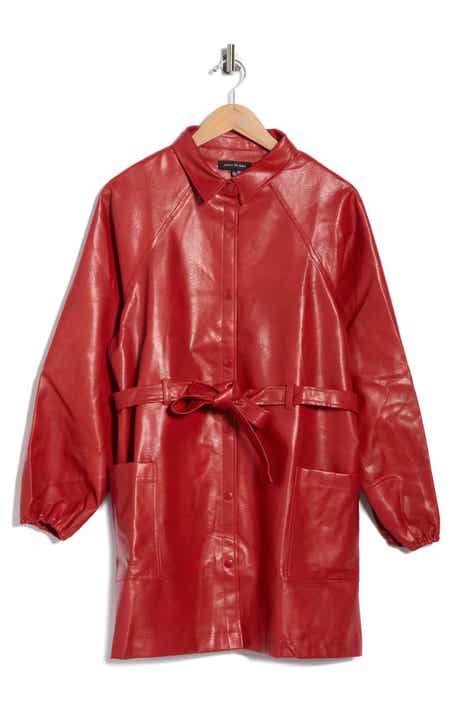 JACQUIE THE LABEL Bonrieux Faux Leather Shirtdress