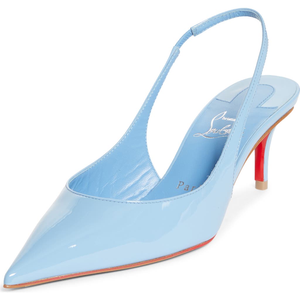 Christian Louboutin Miss Z Pointed Toe Slingback Pump In Blue