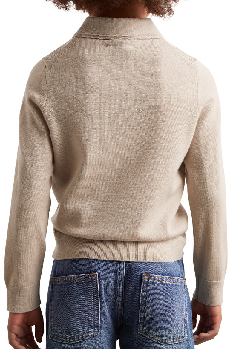Kids' Trafford Jr. Wool Polo Sweater, Alternate, color, WASHED STONE