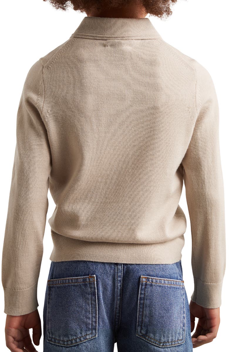 Reiss Kids' Trafford Jr. Wool Polo Sweater, Alternate, color, 