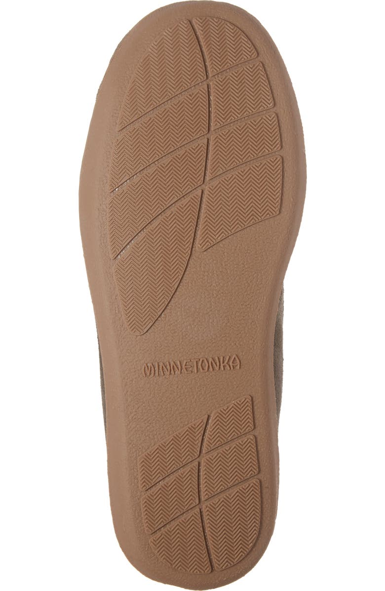 Minnetonka Genuine Shearling Hard Sole Indoor/Outdoor Slipper, Alternate, color, Grey