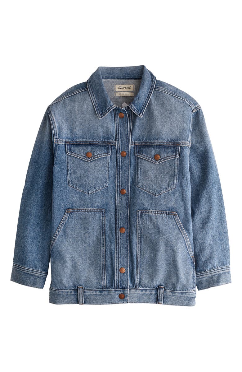 Madewell Oversize Trucker Jean Jacket, Alternate, color, Sentell Wash