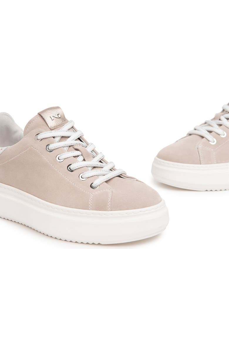 NeroGiardini Suede Retro Sneaker, Alternate, color, Beige