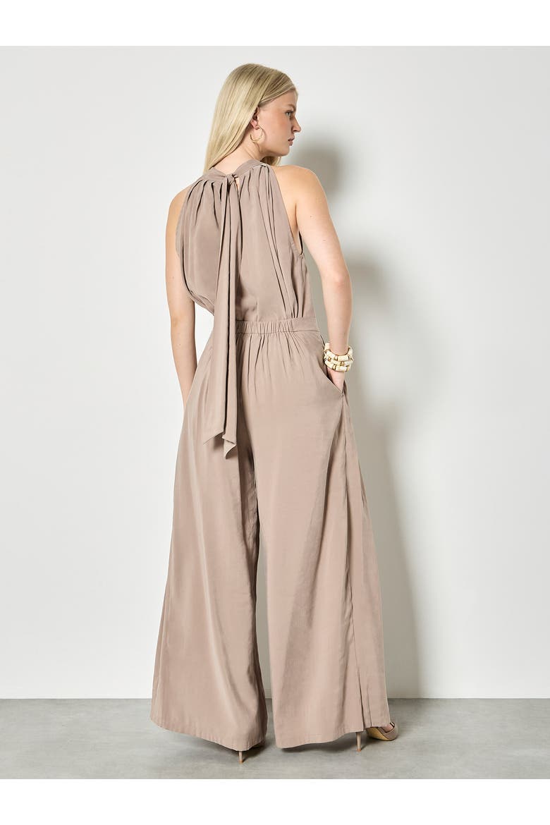 Pleat Detail Super Wide Trouser, Alternate, color, Stone