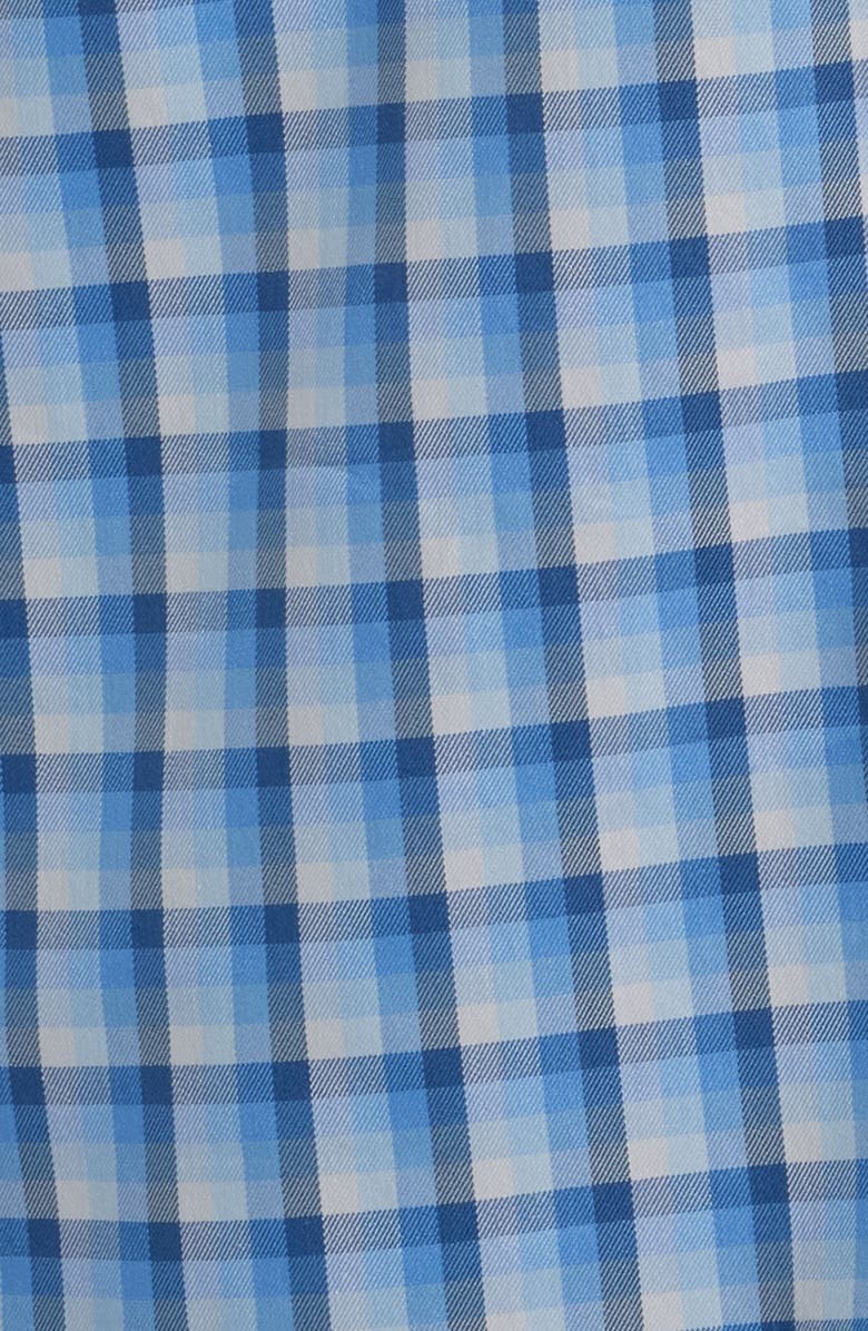 Peter Millar Crown Light Plaid Button-Up Shirt, Alternate, color, Evening Tide