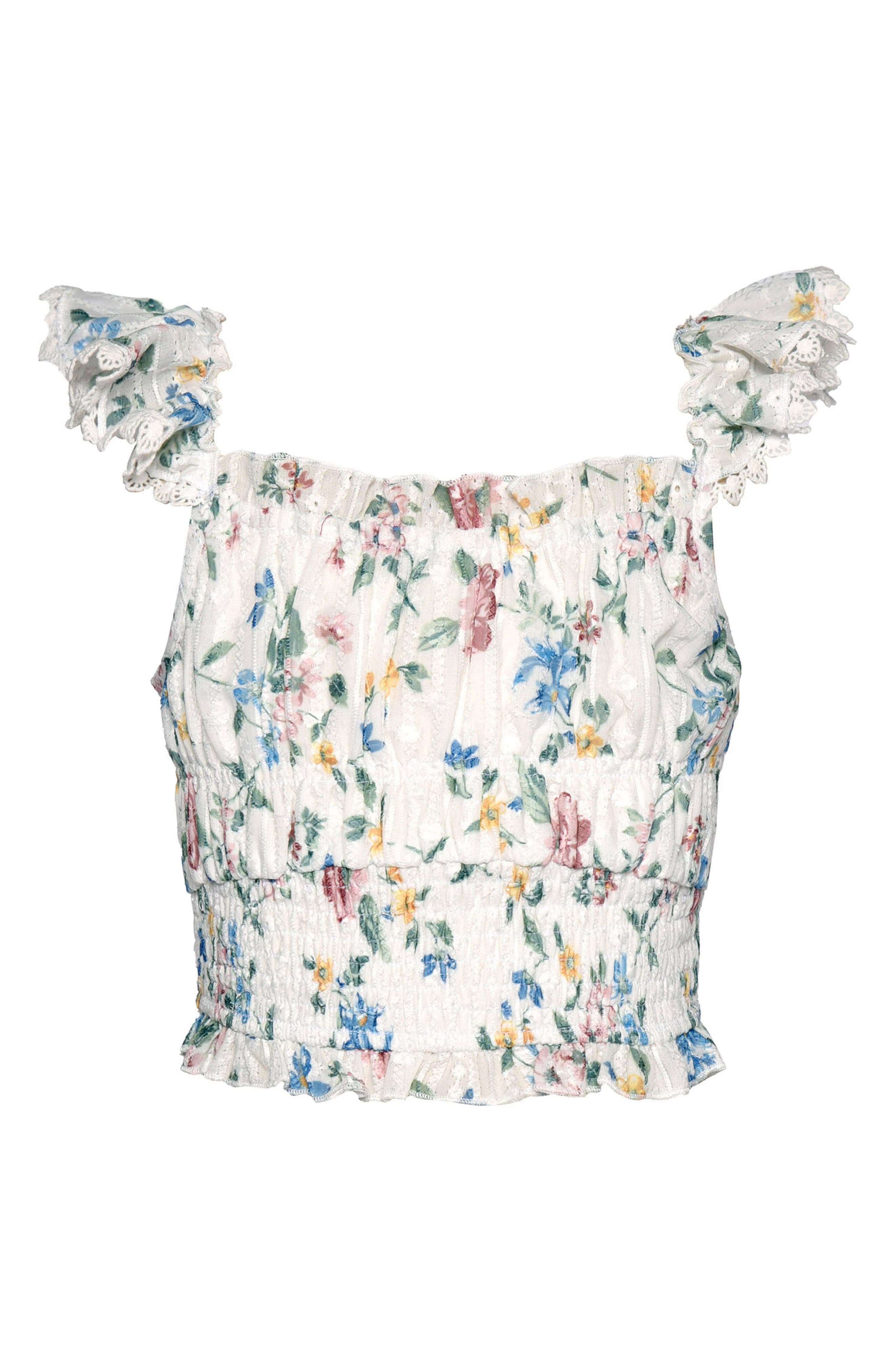 Hannah Banana Kids' Print Crop Top