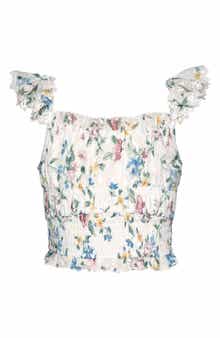 Hannah Banana Kids' Print Crop Top