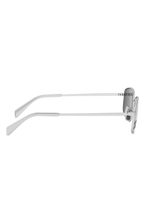 Celine Triomphe Crystal-embellished Square-frame Gold-tone Sunglasses In Gray