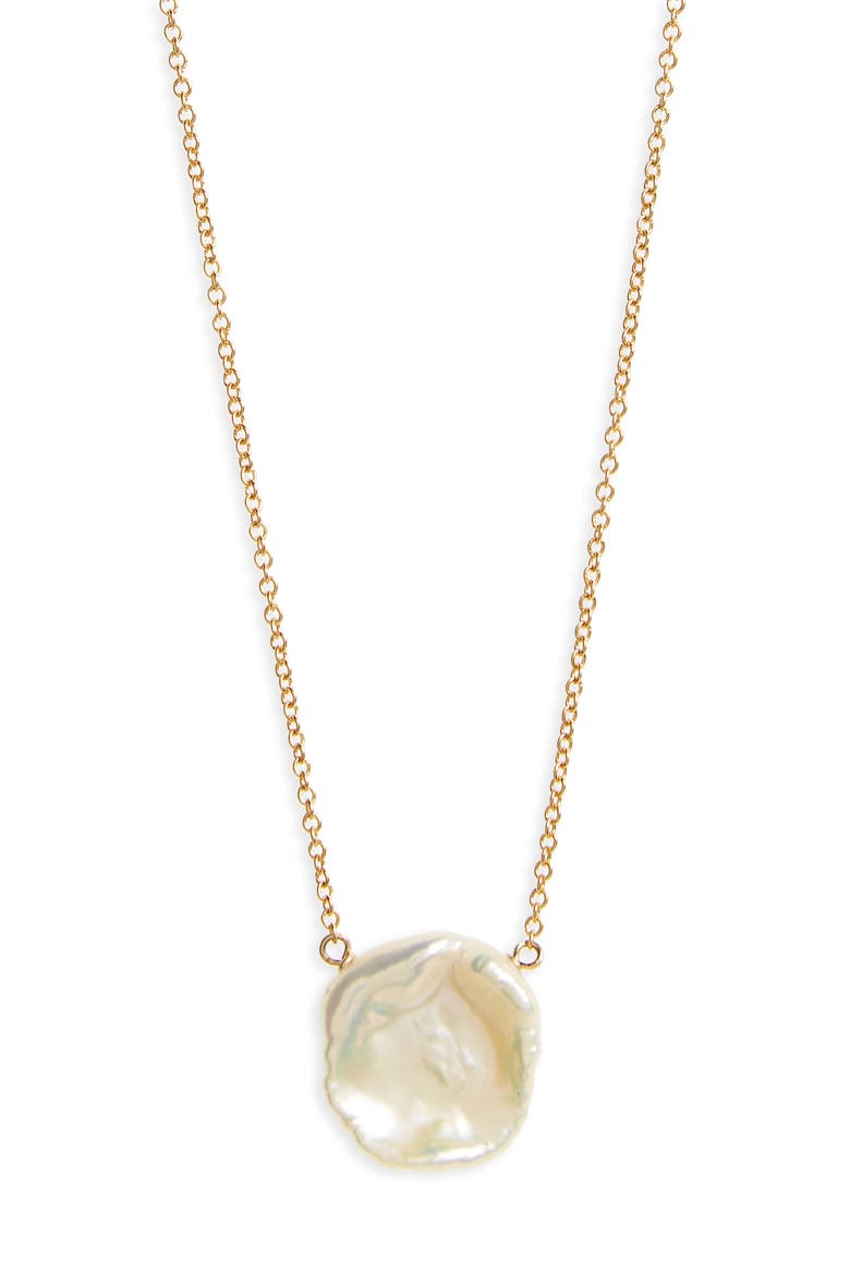 Reminder - One in a Million Keshi Pearl Pendant Necklace, Alternate, color, GOLD