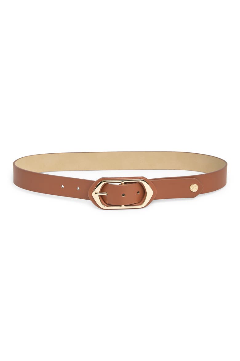 Frame Buckle Belt, Main, color, COGNAC