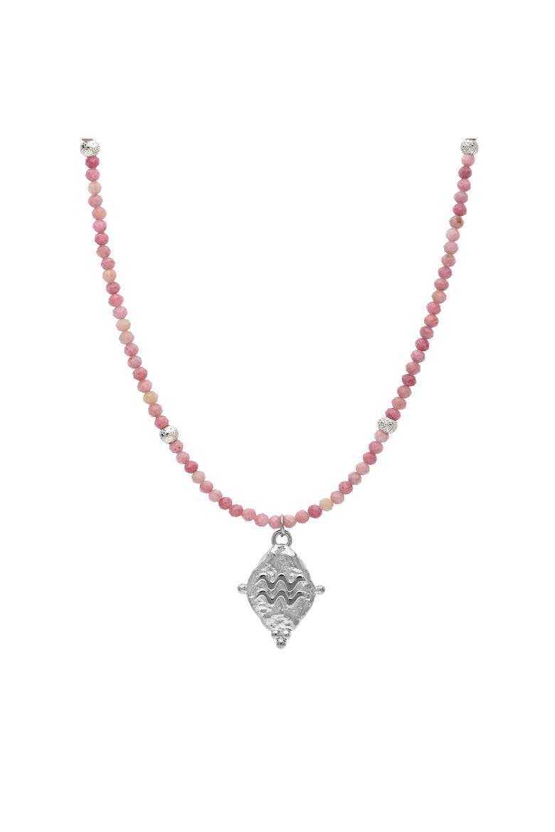 Aquarius Zodiac Gemstone Choker Necklace, Main, color, White