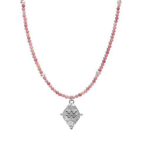 Aquarius Zodiac Gemstone Choker Necklace