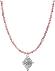 Seven Saints Aquarius Zodiac Gemstone Choker Necklace