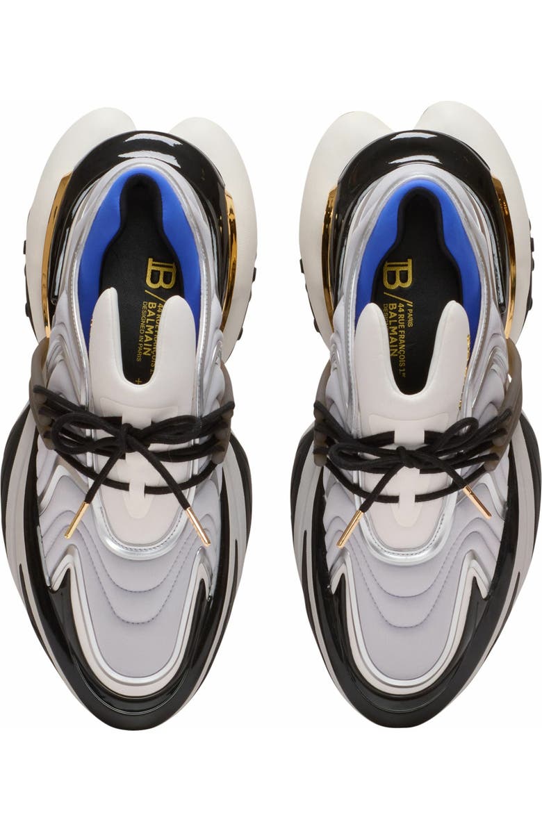 Balmain Unicorn Wave Trainers In Neoprene, Alternate, color, Grey