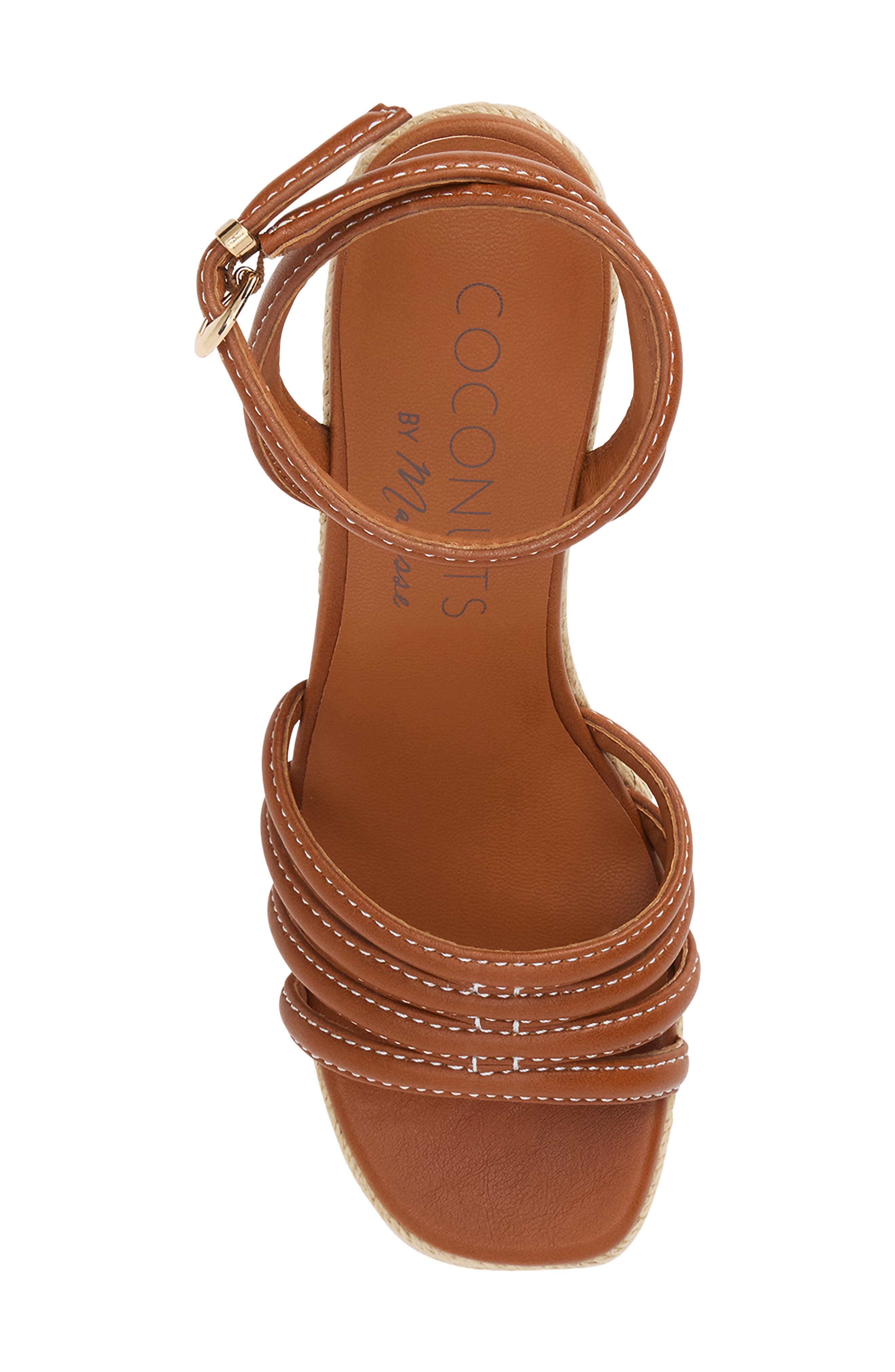 Coconuts by Matisse Sunnie Espadrille Ankle Strap Platform Wedge Sandal, Alternate, color, Cognac