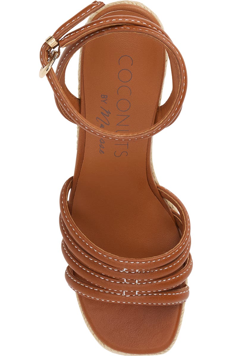 Coconuts by Matisse Sunnie Espadrille Ankle Strap Platform Wedge Sandal, Alternate, color, Cognac