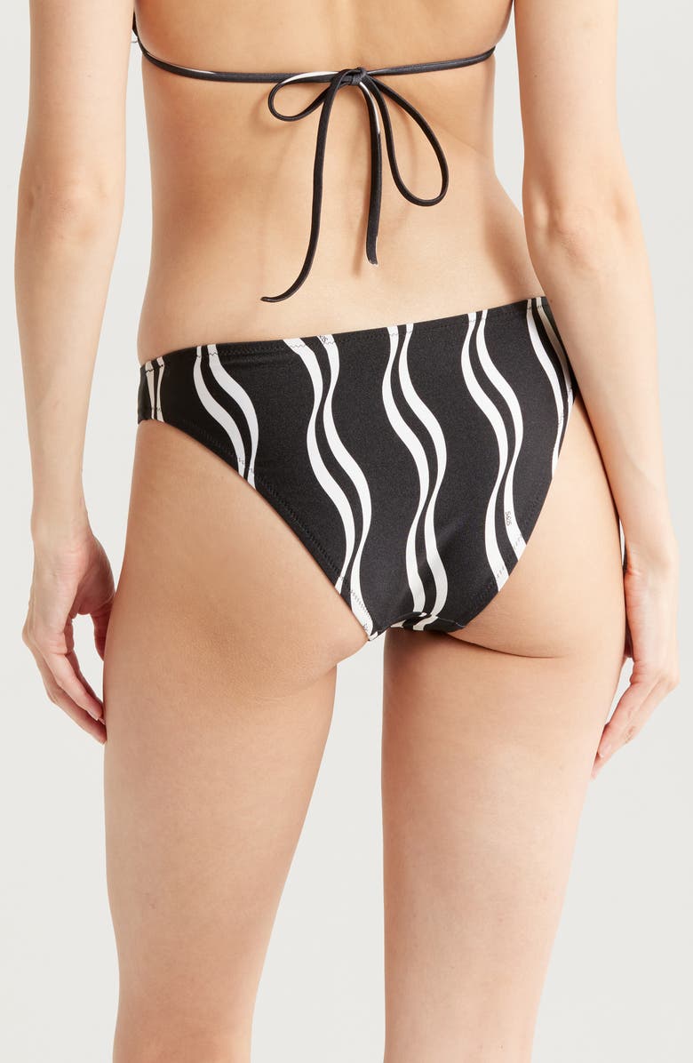 Solid & Striped Tati Bikini Bottoms, Alternate, color, Wavy Stripe Noir