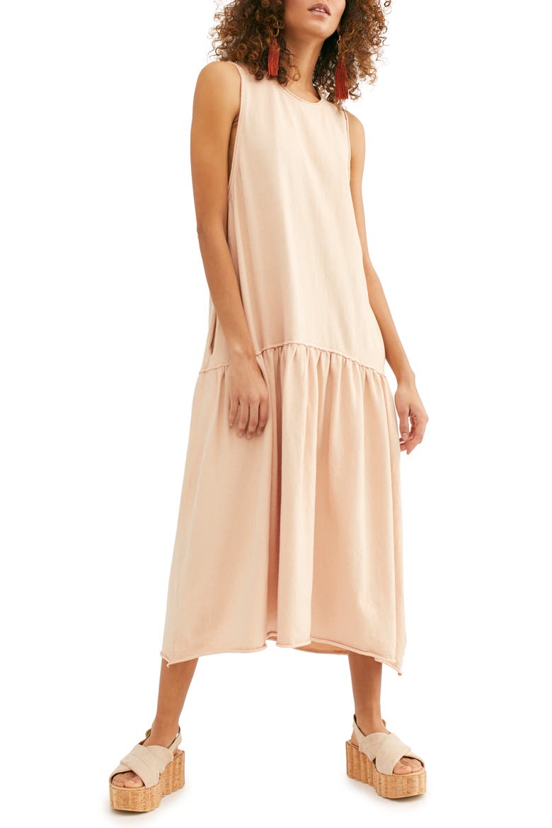 Endless Summer by Free People Drop Waist Midi Dress, Main, color, PINK