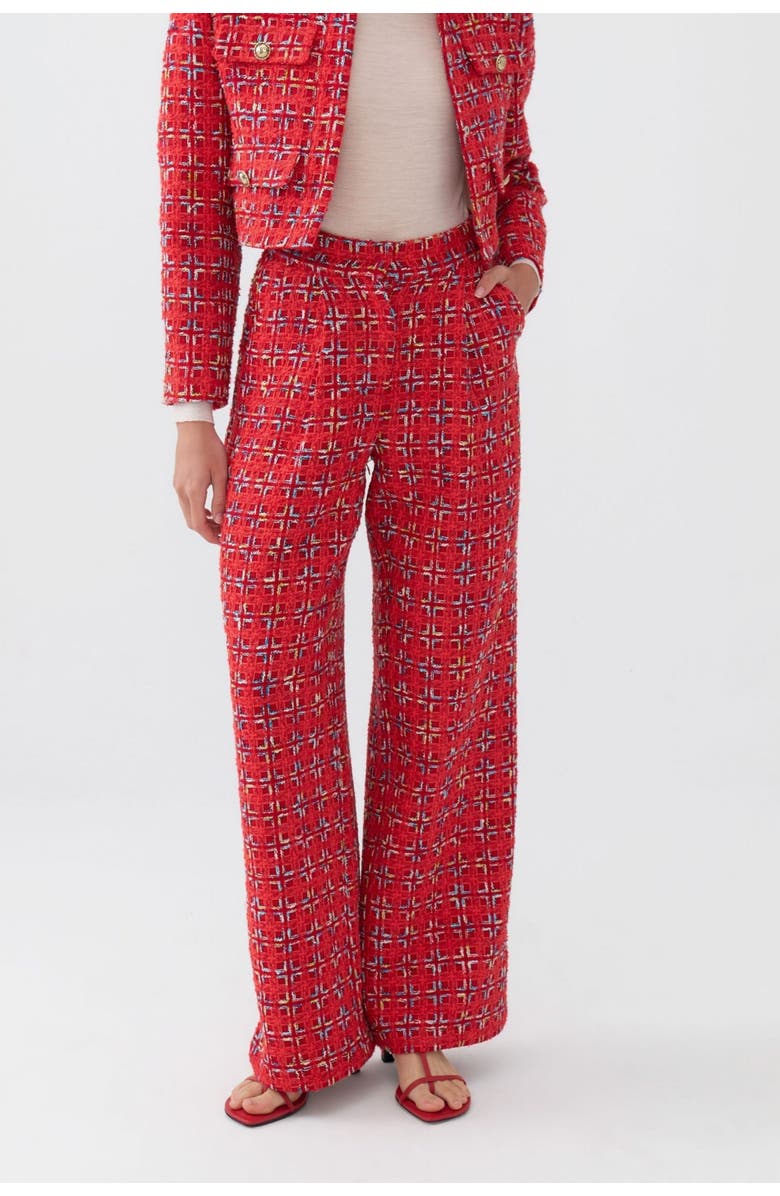 Nocturne High-Waist Tweed Pants, Main, color, 