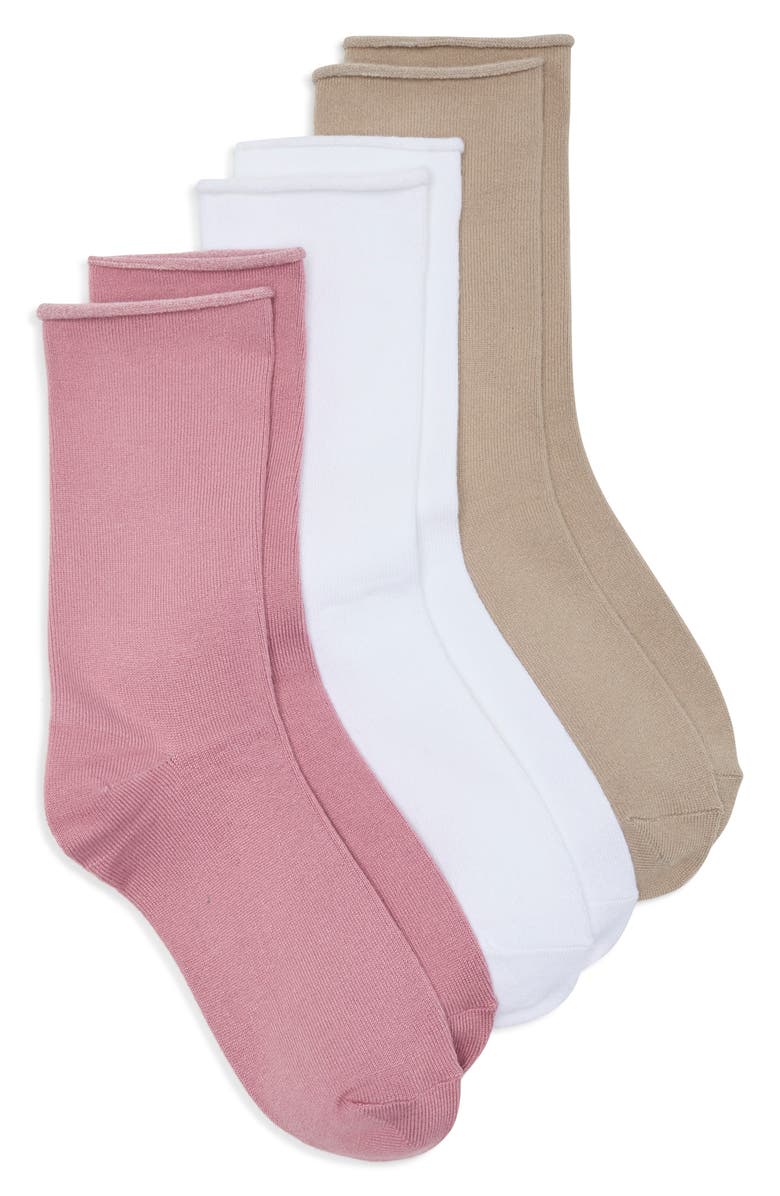 Lemon 3-Pack Crew Socks, Main, color,