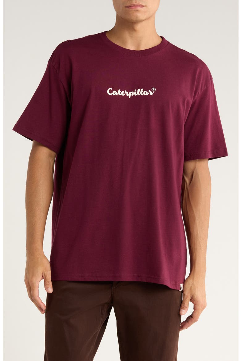 Relaxed Fit Cotton Graphic T-Shirt, Main, color, CHERRY LAQUER