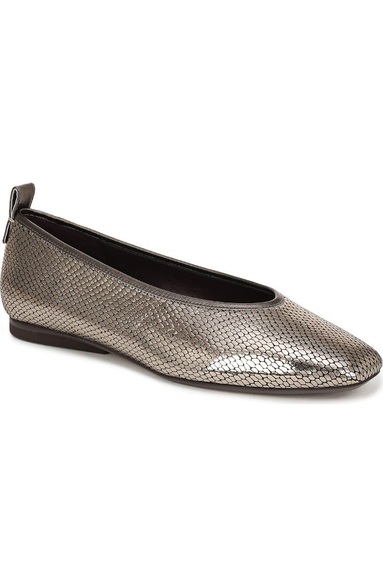 27 EDIT Naturalizer Carla Leather Ballet Flat, Main, color, Pewter
