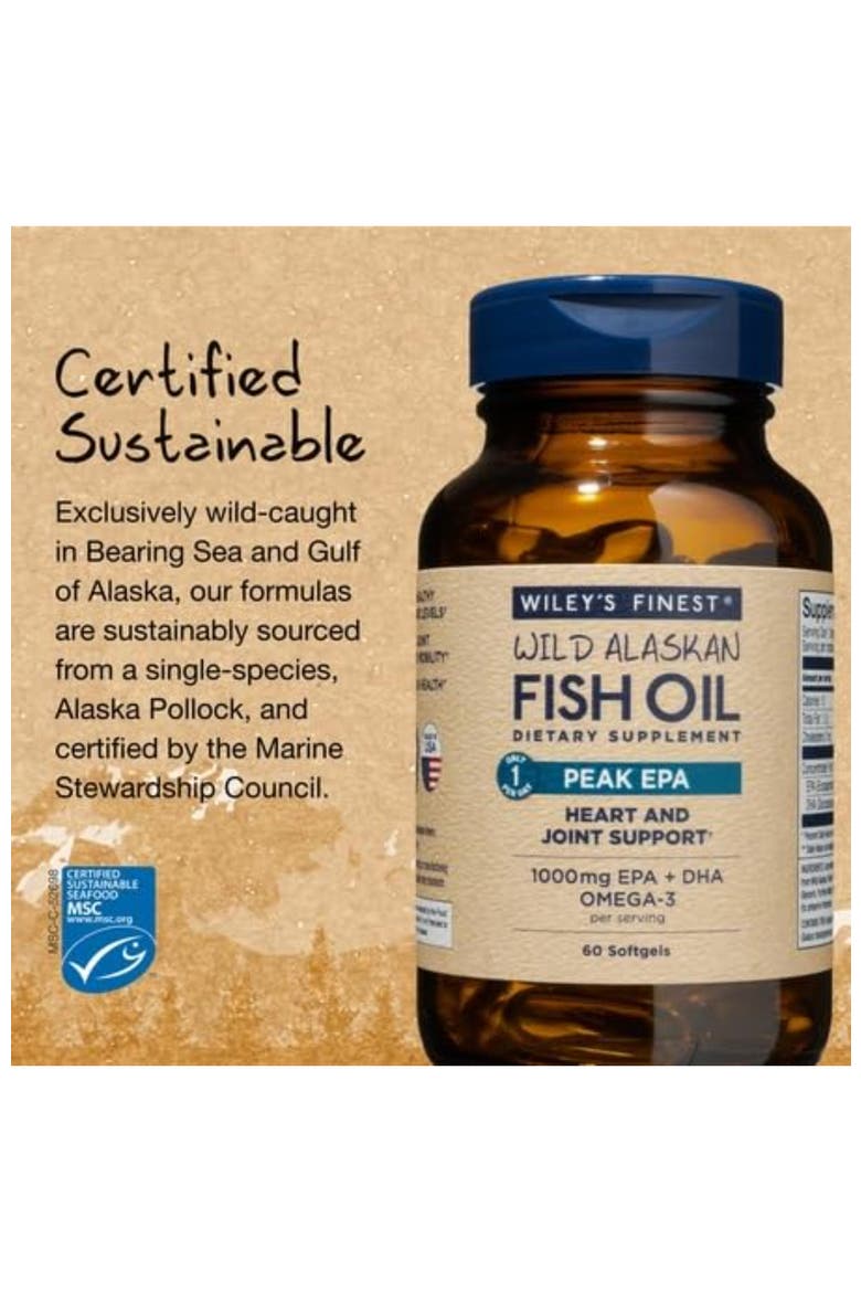 Peak EPA Omega-3 Softgels for Joint Health Support 60 Softgels(60 sevings), Alternate, color, None